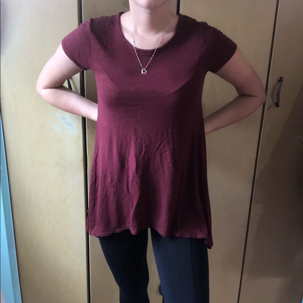 Maroon short sleeve